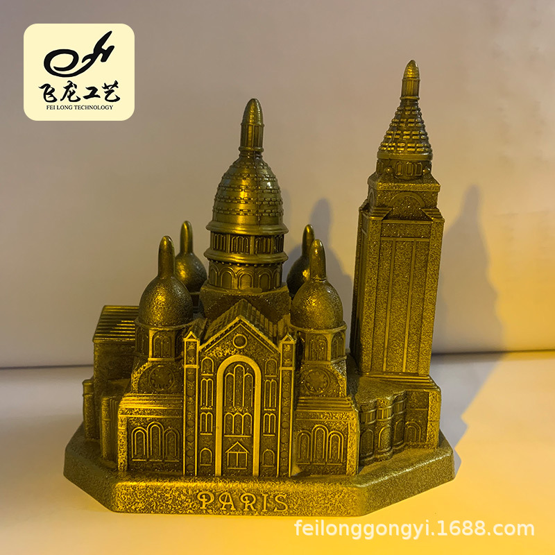 法国巴黎旅游纪念品金属合金圣母院凯旋门铁塔教堂摄影道具礼品