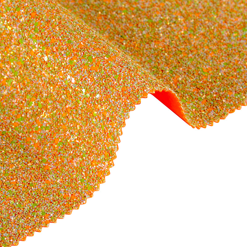 Manufacturers Direct Supply Fluorescent High Elastic Glitter Shoe Material Glitter Glitter Pu Leather Shoe Jewelry Bag Fabric Application Scenario