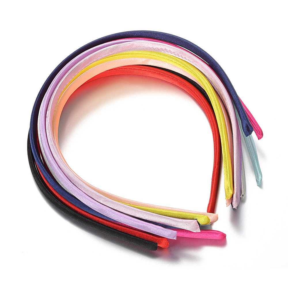 10 Pcs/Pack 0.9Mm Thickened Candy Color Bag Cloth Headband Diy Headband Material Hair Accessories Color Fine Headband Specification drawing
