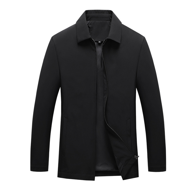 This is a new autumn business casual, loose and versatile lapel jacket for middle-aged and elderly fathers Item Picture