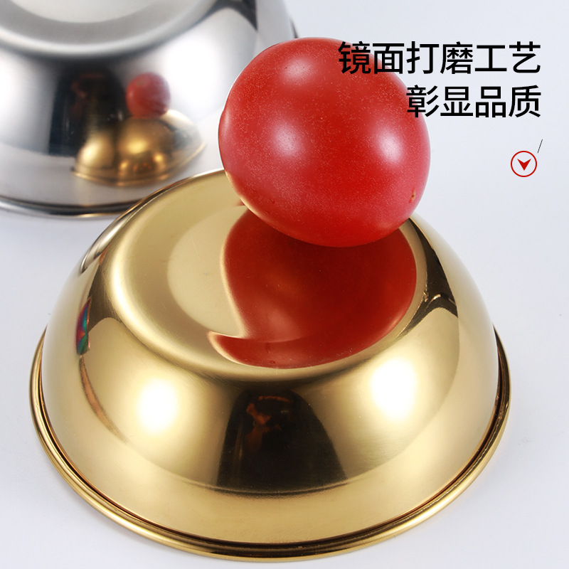 Stainless steel round small plates, golden sauce and seasoning plates, home, restaurant, kitchen soy sauce plates, Japanese dipping sauce plates Specification image