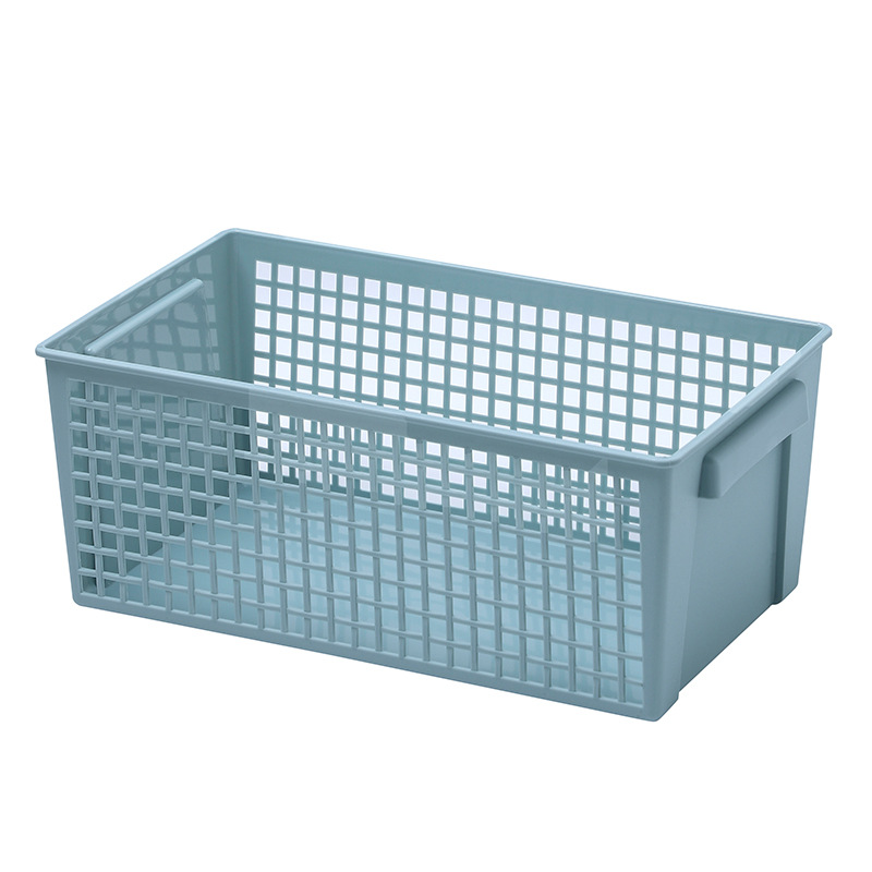 Simple desktop storage basket, large-capacity snack storage, hollowed-out rectangular miscellaneous items, multi-scenario handle storage basket Item Picture