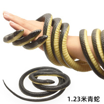 Creative whole cup scary toy 1.23m big green snake Halloween fake snake props simulation snake rubber soft snake wholesale