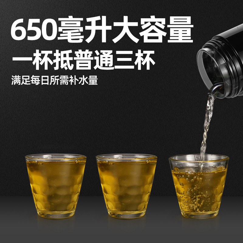High-Grade Anti-Fall Insulated Double-Layer Cup Tea Separation Tea Cup Men's Portable Water Cup Women's Glass Wholesale Application Scenario
