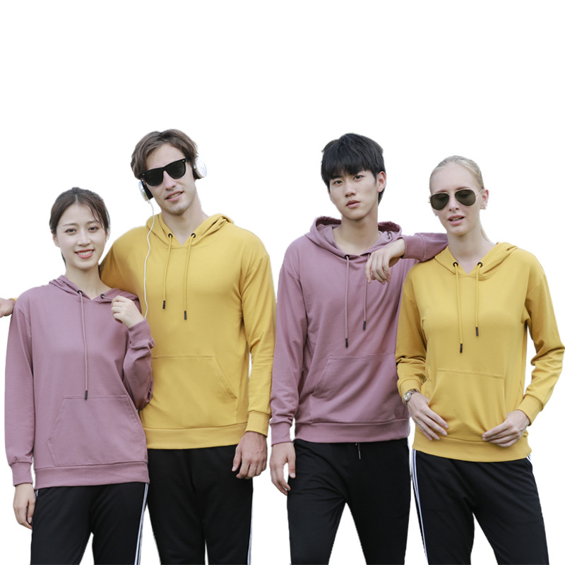 Fashion men's cotton hoodie custom printed logo autumn and winter round neck coat head zipper hooded work clothes advertising shirt Application Scenario