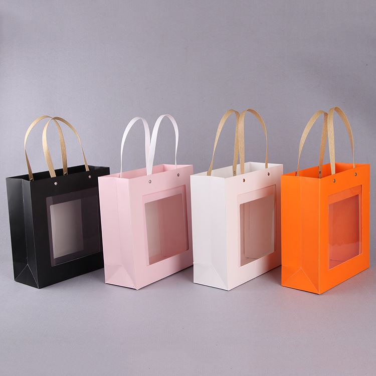 Creative sky and earth cover window opening gift box, company welfare souvenir gift box, window display handbag, towel packaging box details Picture