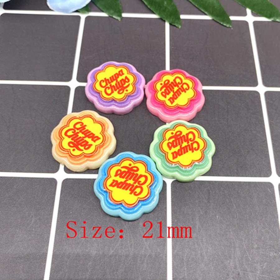 Resin Accessories Diy Accessories Phone Case Accessories Flat Pendant Children's Hair Accessories Water Bottle Stickers Flower Candy details Picture