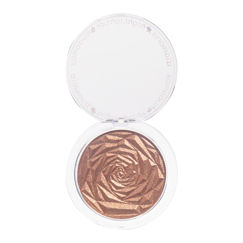 Cross-border exclusive Desert rose diamond high-gloss contouring and brightening profile, ginger baked powder compact, wholesale of European and American cosmetics Item Picture