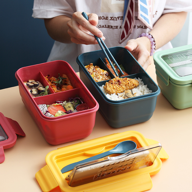 食品级微波炉保温饭盒送饭密封盒防漏便当盒上班族方形密封盒礼品