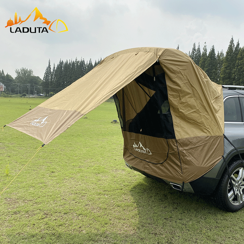 Outdoor self-driving tour, barbecue, camping, car travel, tent, sunshade, rainproof, trunk, rear extension tent