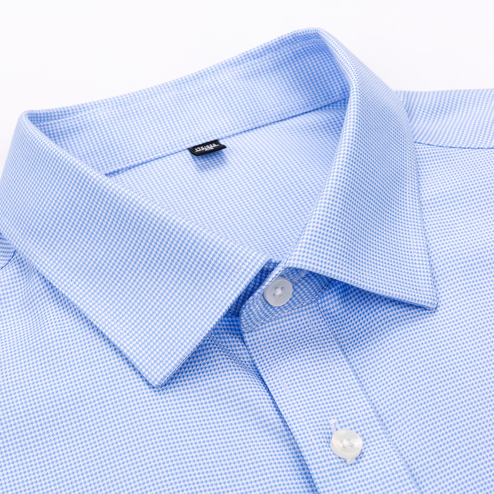 Factory direct sales of ready-to-wear, no-iron shirts, men's business formal wear, professional wear, men's long-sleeved all-cotton shirts, men's custom-made log Specification image