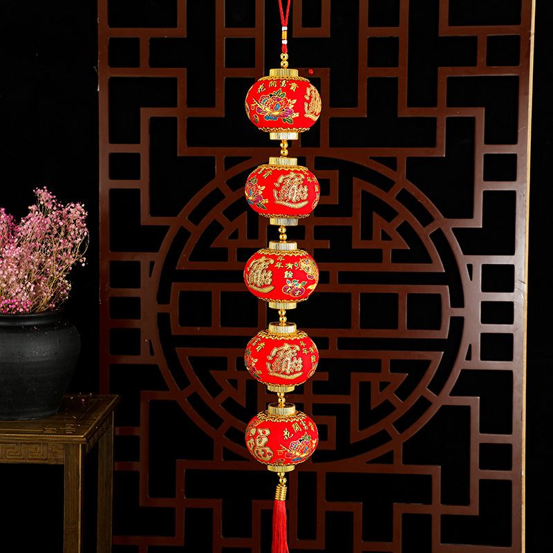 小灯笼植绒连细节图