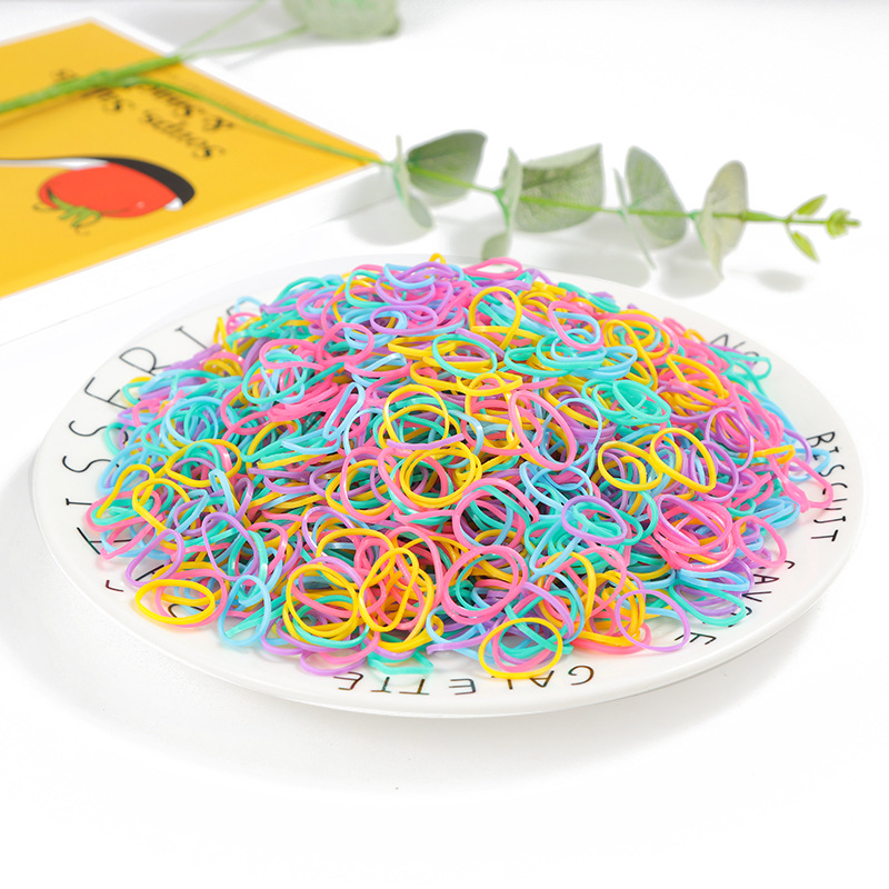Small Rubber Band Women's Hair Disposable Rubber Band Black High Stretch Hair Band Adult Children's Headstring Headwear Hair Accessories Application Scenario