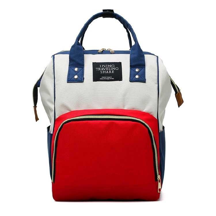 Mommy Bag New Fashion Milk Storage Hand Canvas Matching Backpack Female Bag Treasure Mother Bottle Bag Large Capacity Item Picture
