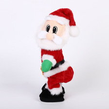 电动圣诞老人装饰摆件圣诞节电动迎宾老人圣诞节音乐电动摇摆老人