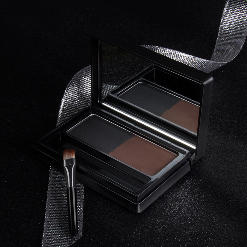 Menow Two Color Eyebrow Powder Mist Eyebrow Waterproof Shadow Three-Dimensional Natural Two Color Easy Contorting Foreign Trade Explosive Products details Picture