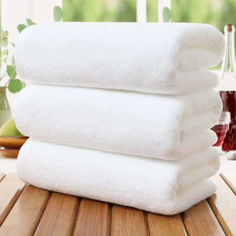 厂家批发洗浴棉白毛巾宾馆现货酒店理发足疗一次性细纤维毛巾