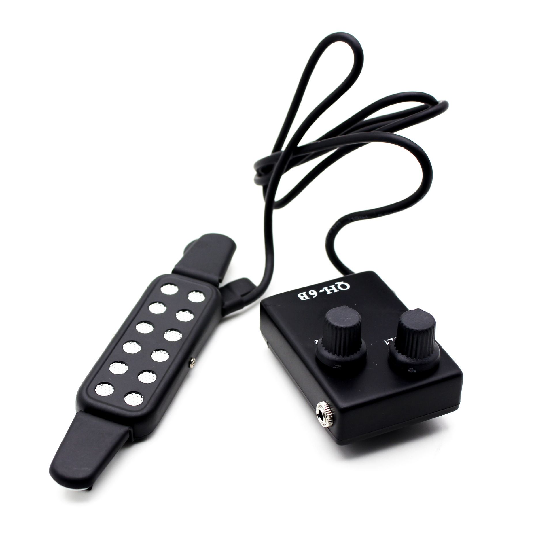 Wholesale QH-6B folk acoustic guitar pickups, portable no-hole pickups with microphones, microphone pickups Specification image