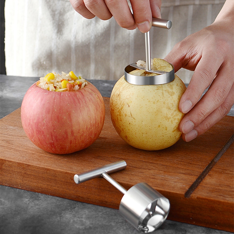 苹果饭模具 炖冰糖雪梨子抽芯器水果大号去核挖孔器厨房小工具