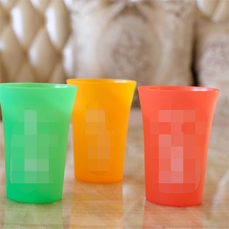 厂家直售简约创意塑料水杯漱口杯可印logo文字广告宣传礼品杯批发