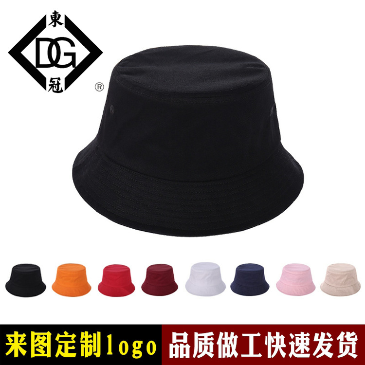 Custom-made pure cotton fisherman hats with logo embroidery and printing, custom-made silk-screen printing, diy men's and women's basin hats, casual sun hats details Picture