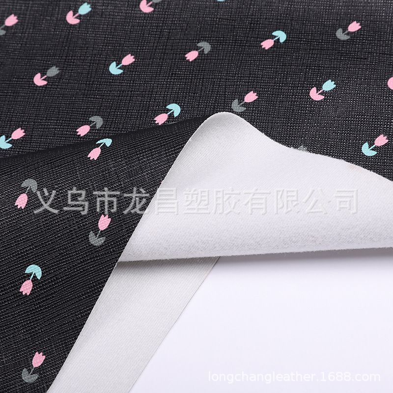 Textile leather cross-patterned bottom small floral print motorcycle and electric bike seat cover leather packaging bag material Application Scenario