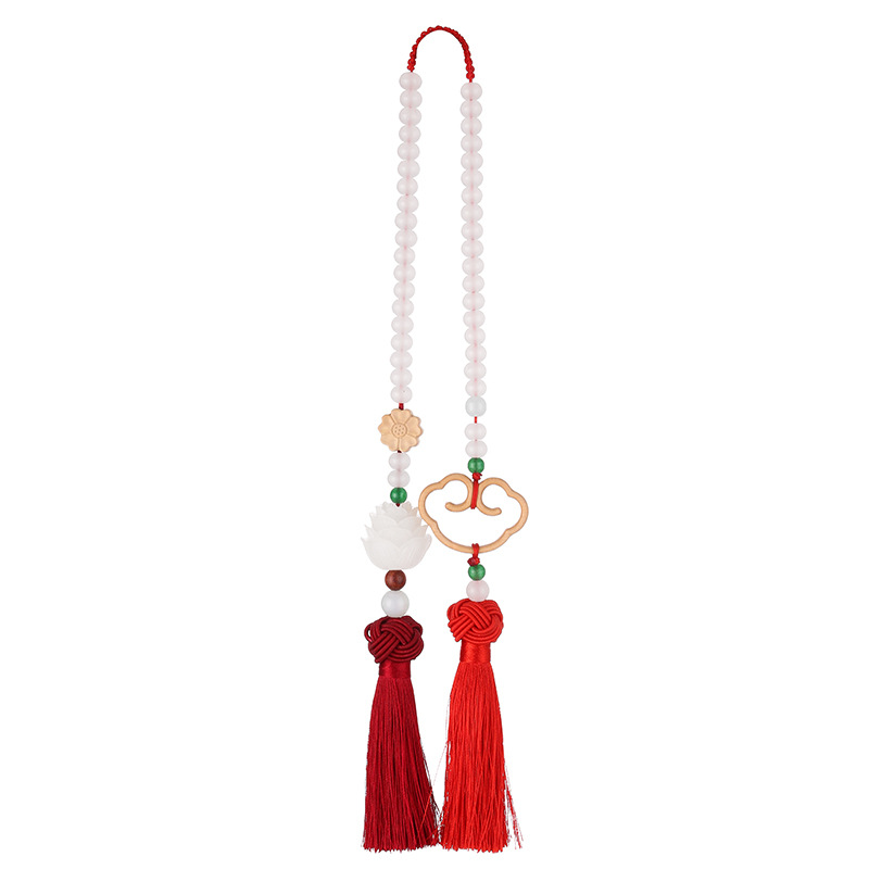 Lotus car pendants, high-end peace amulets, car interior decorations, car Bodhi rearview mirror pendants, creative car supplies Item Picture