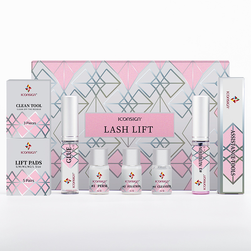 ICONSIGN粉色快速冷热电烫睫毛套装 角蛋白翘睫术睫eyelashlift