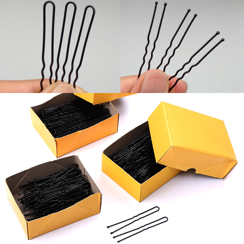 Boxed invisible black U-clip hair pin pin studio commonly used hair clip bolding fixed tool U-clip hair accessories