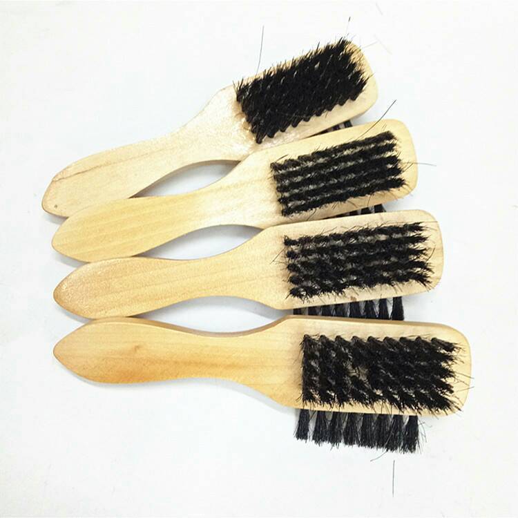 Wooden-handled shoe polish brush, multi-functional shoe polish brush, soft leather shoe brush, bristle polish brush, three-sided pure pig hair shoe brush Application Scenario