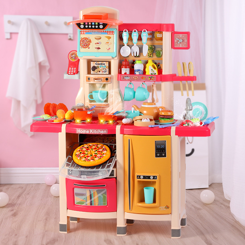 1-meter-tall dining kitchen simulation toy kitchen large size playing house girl girl learning to cook rice 3-5-6 years old child Application Scenario