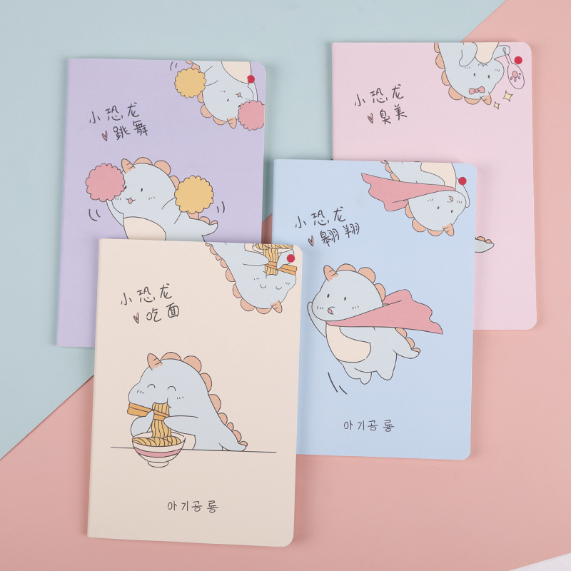 卡通创意ins网红学生笔记本 A5软面抄车线精装日记本跨境现货批发