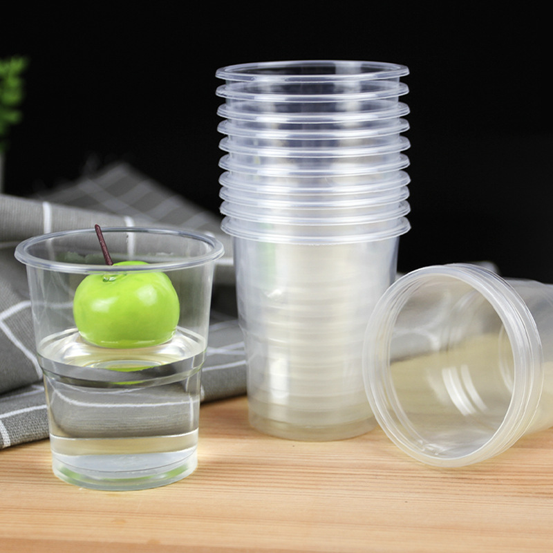 Wholesale disposable cup plastic cup Airline cup drinking cup Catering whole container water cup plastic cup 50 only pack a bag Item Picture