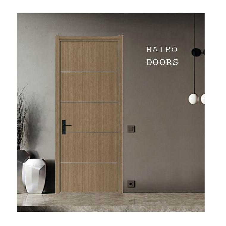 Wooden Door Factory Direct Wholesale Project Door Modern Light Luxury Style Wooden Door Inset Aluminum Strip Free Paint Pvcmdf Interior Door Specification drawing