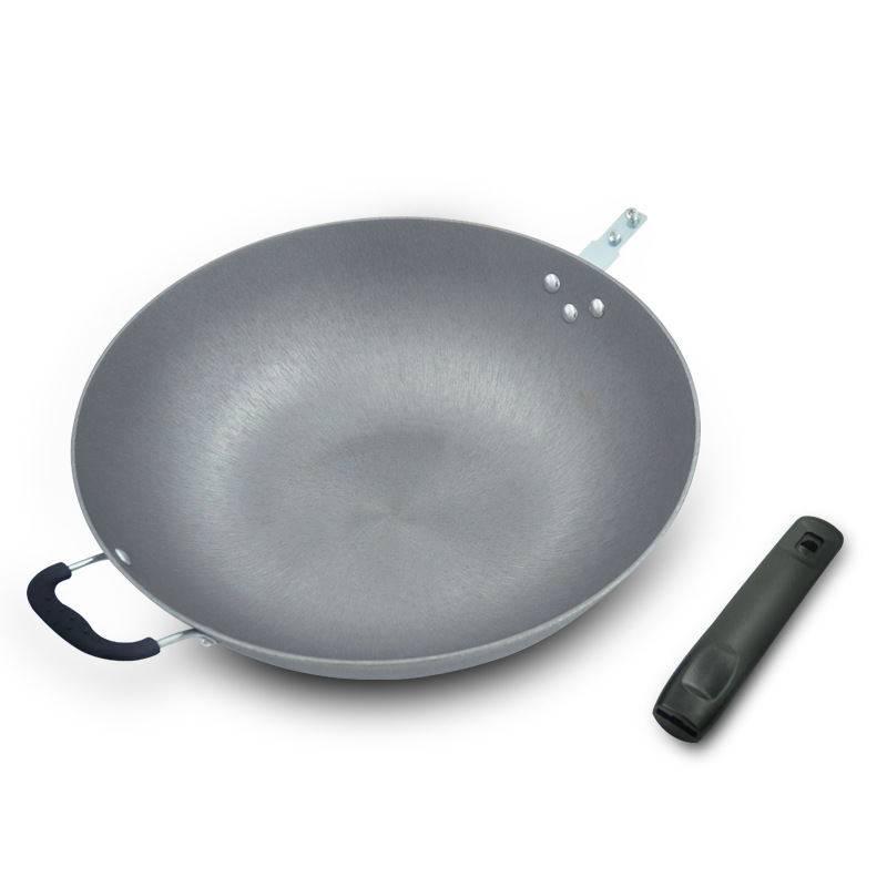 Fabricante al por mayor ollas de hierro fundido ollas de hierro crudo desmontables wok split estufas de inducción olla de gas universal Item Picture