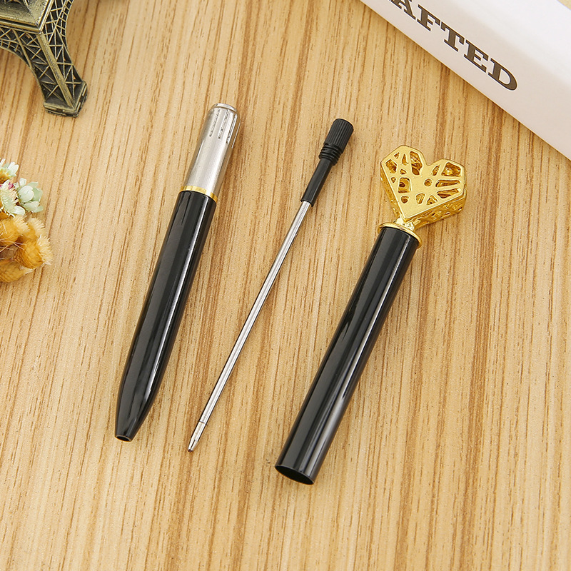 Metal ballpoint pens, heart-shaped pens, creative advertising pens, metal pens that can print logos, heart-shaped accessories Item Picture