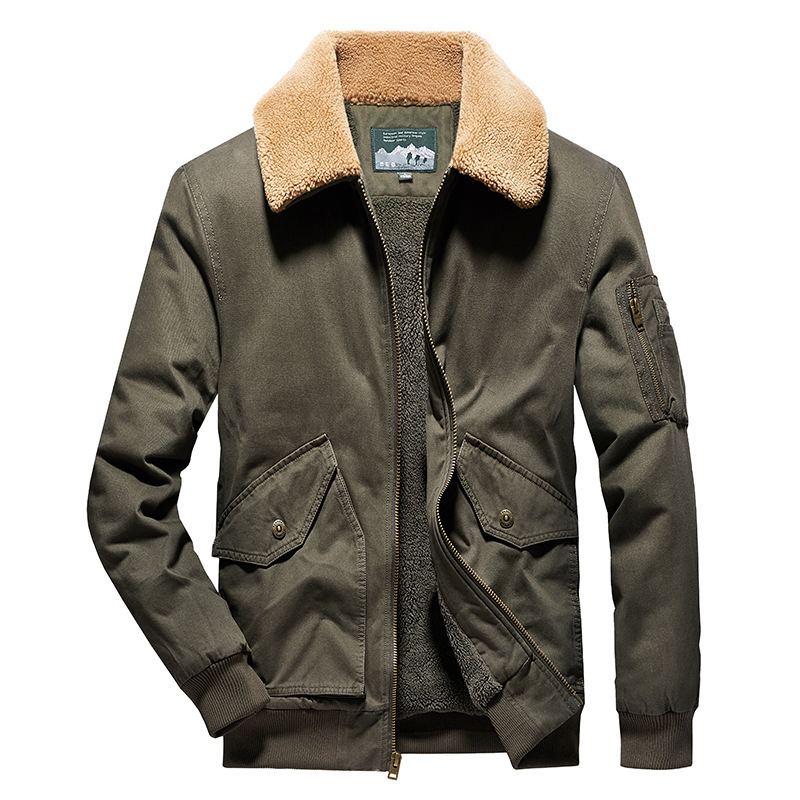 2025 autumn and winter new plush thickened warm men's workwe