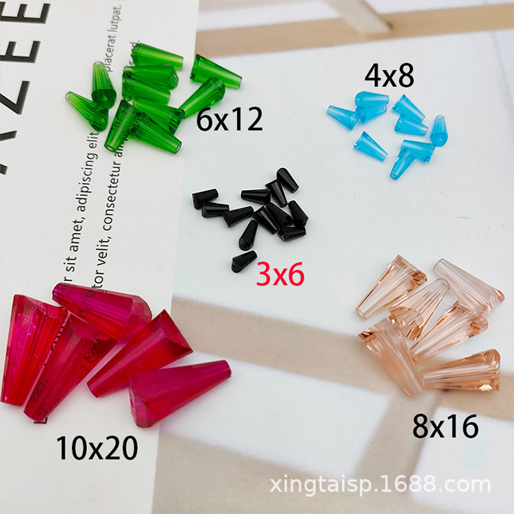 Manufacturers Direct Sales Diy Jewelry Accessories Domestic Crystal Beads 3/4/6/8/10Mm Pagoda Bead Buckle Clothing Accessories Specification drawing