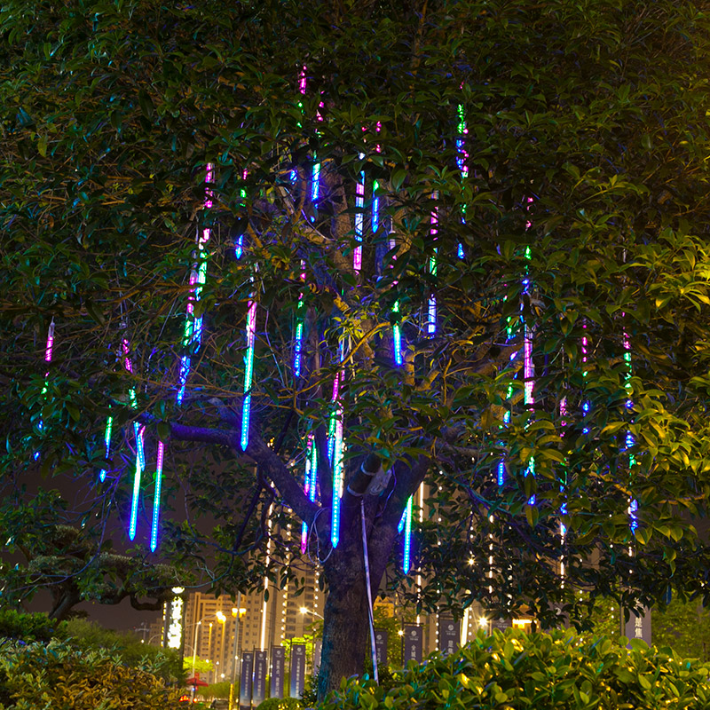 Led Meteor Shower Light String Outdoor Waterproof Water Light Decorative Light Meteor Shower Waterfall Light Garden Balcony Tree Hanging Light