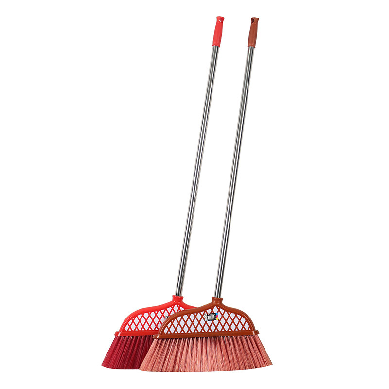 Household cleaning stainless steel broom with thickened large plastic broom handle for home and office cleaning details Picture