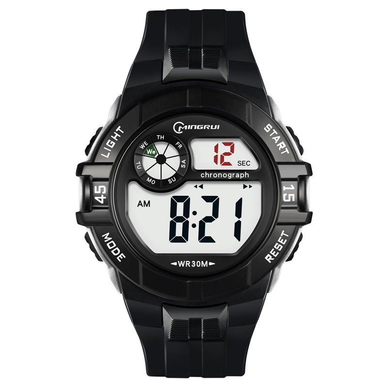 Brand factory youth sports watch, LED luminous waterproof alarm clock, exam personalized middle school electronic boys' watch Item Picture