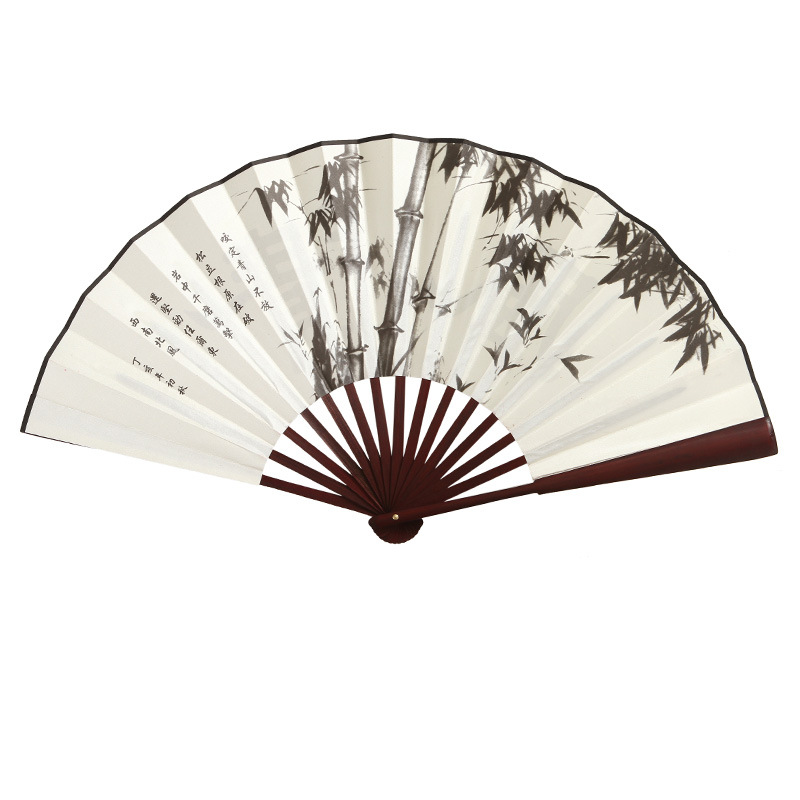 مروحة بعشر بوصات، مروحة حمراء على شبكة الرياح الكلاسيكية الصينية Item Picture