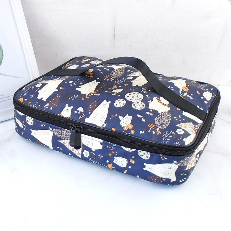 Rectangular lunch box bag, thickened aluminum foil for lunch, hand-held bento bag, lunch box bag, student insulated bag with rice details Picture