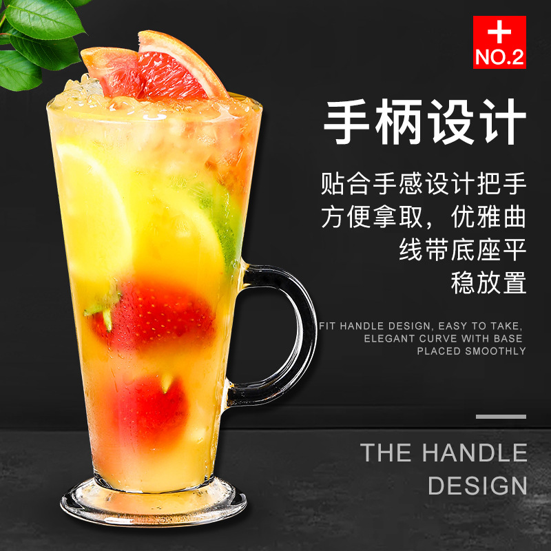 Household Juice Cup Glass Transparent Milk Tea Cup Commercial Large Drink Cup Cola Cup Slush Cup Female Ins Wind Application Scenario