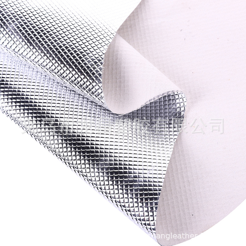 New wide silver waterproof, wear-resistant and scratch-resistant diamond-patterned electric vehicle seat pvc fabric bag packaging material Application Scenario