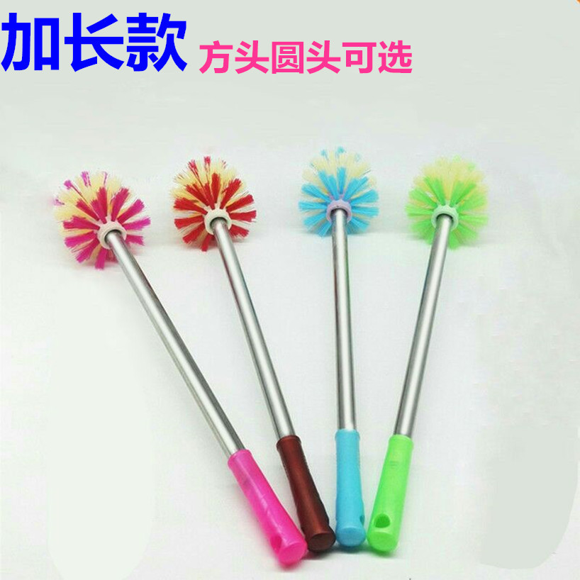 彩柄钢管把马桶刷塑料圆头方头厕所清洁厕刷家务卫生刷保洁用品