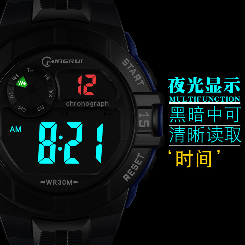 Brand factory youth sports watch, LED luminous waterproof alarm clock, exam personalized middle school electronic boys' watch Application Scenario