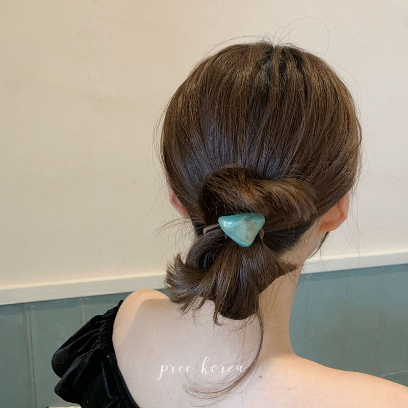 Korean smoke-like acrylic minimalist and versatile basic hair ponytail, Dongdaemun hair band and headband accessories details Picture