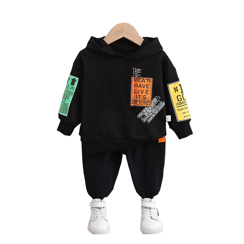 Wholesale of two-piece sets of new children's hoodies, long-sleeved sweatshirts, and loose sportswear for children in Spring and autumn Item Picture