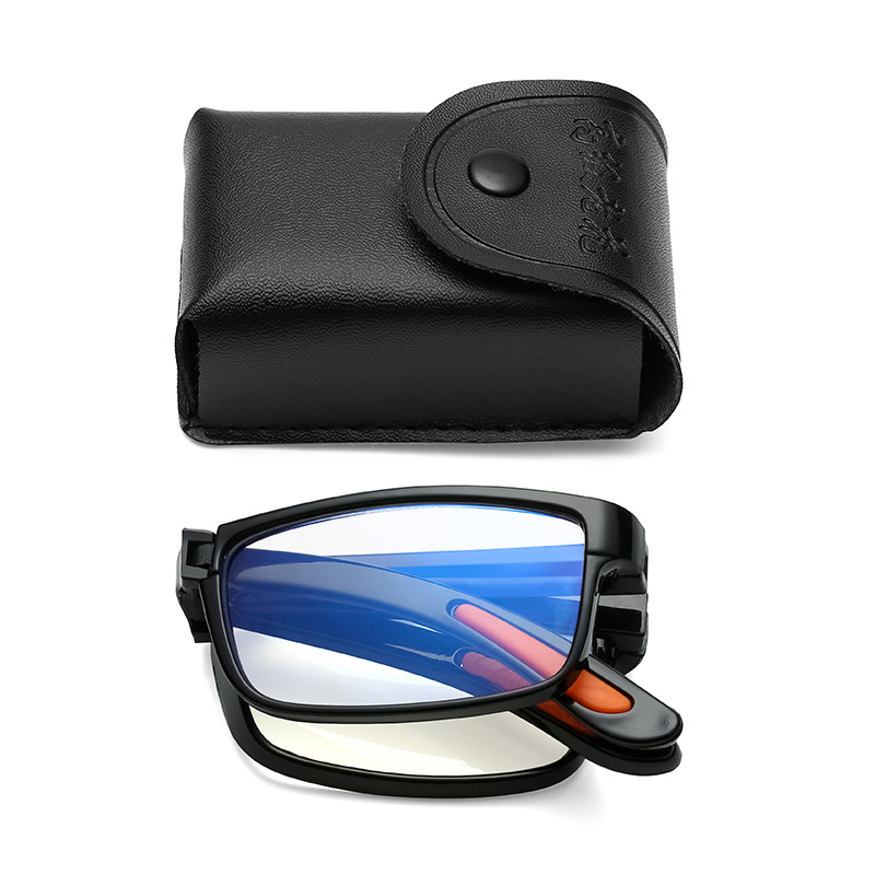 Factory in-stock pocket senior glasses, classic style, light, comfortable, convenient, foldable anti-blue light reading glasses, wholesale at street stall details Picture